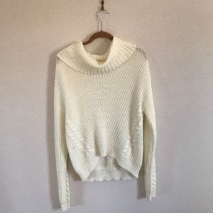White knit sweater